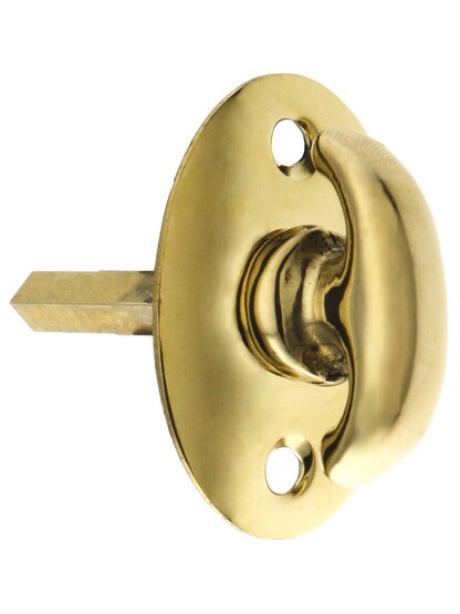 Solid Brass Thumb Turn in Unlacquered Brass.